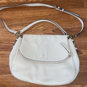 Kate spade large flap polly crossbody beige